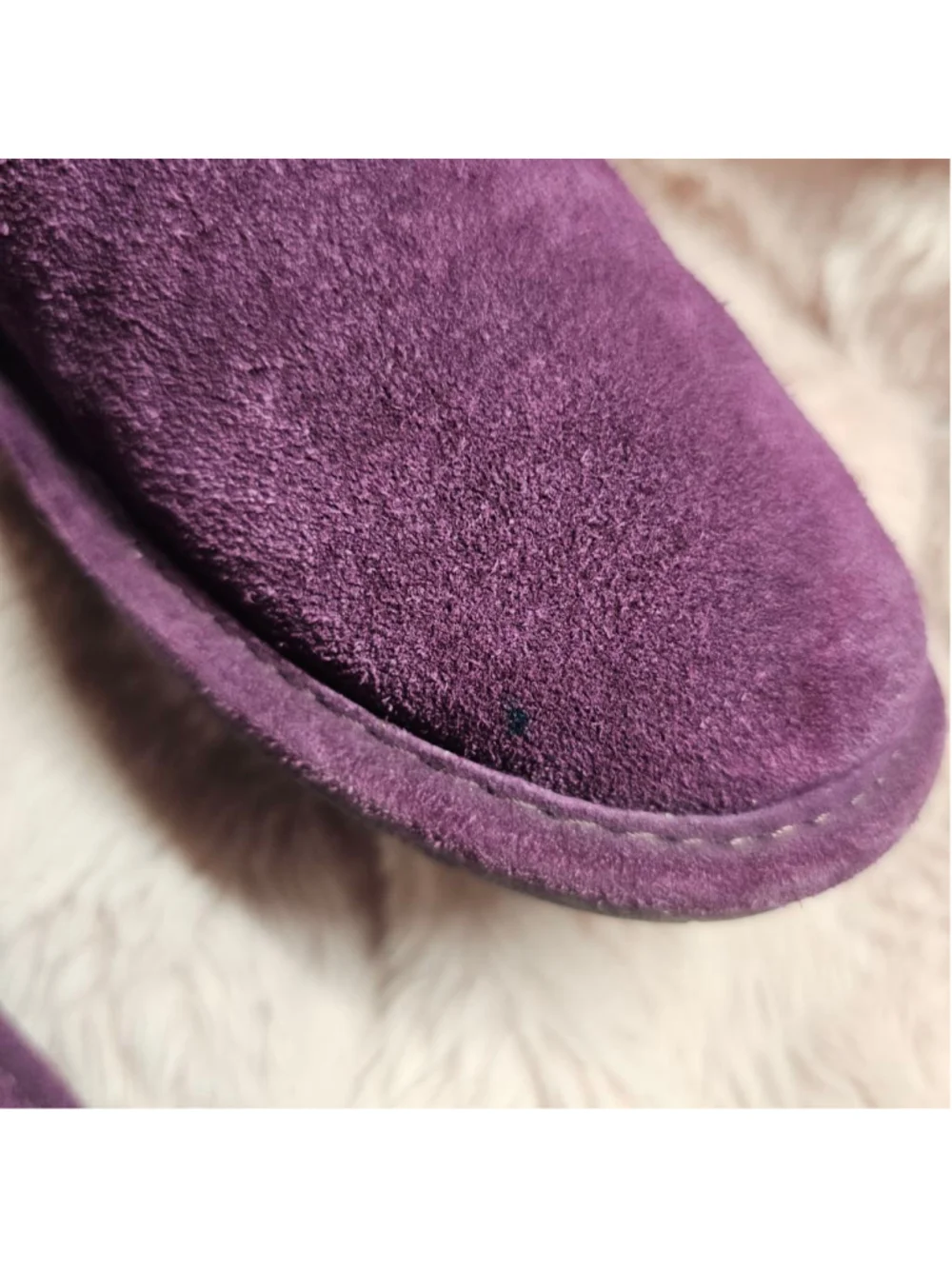 Bearpaw Emma Youth Suede Boots - Purple Short Shearling Winter Boots